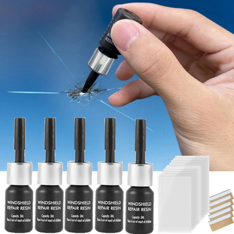 Luck_Mall 5-Pack Auto Glass Nano Repair Fluid Car Windshield Resin