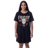 INTIMO Friday The 13th Womens' Jason Mask Nightgown Sleep Pajama