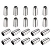 sourcing map 20Pcs Metal Bell Stopper, 3mm Conical Cord Ends