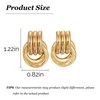 Clip On Earrings for Women Chunky Gold Silver Knot Stud