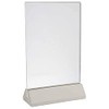 APS 2-Piece "Element" Card Holder, Table Sign, Concrete Base, Acrylic