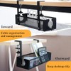 Haiansan Under Desk Cable Management Tray, No-Drill Under Desk Cable