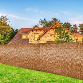 Fomlily Natural Reed Fencing, 71x157.5 inch Eco-Friendly Reed Fence, Reed Screen for Garden, Wall Privacy Fence (Brown)