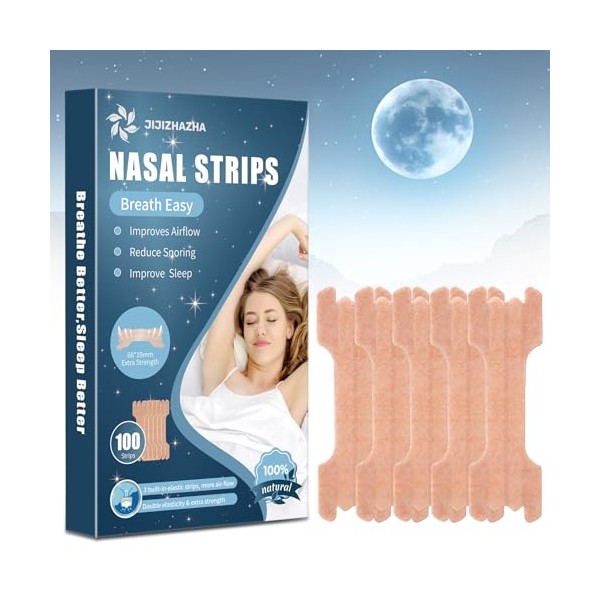 Jijizhazha 200 Counts Nasal Strips to Stop SnoringAnti Snoring Nasal