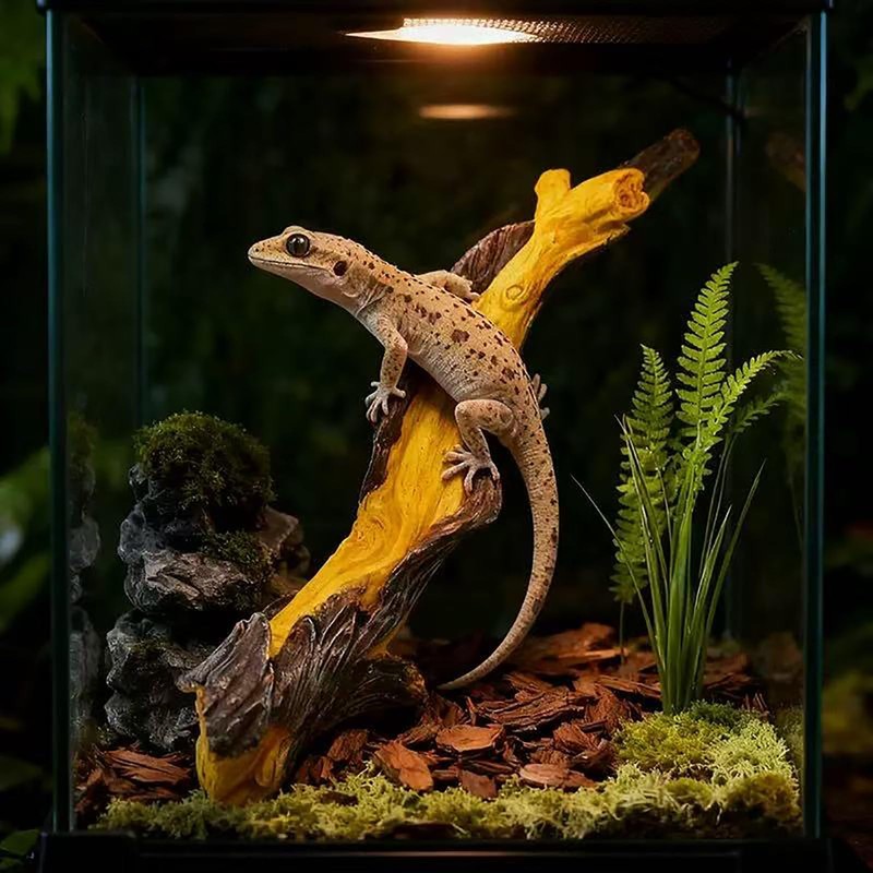 KASHUNUO Reptile Climbing Tree Branch: Resin Wood Decor for Terrarium