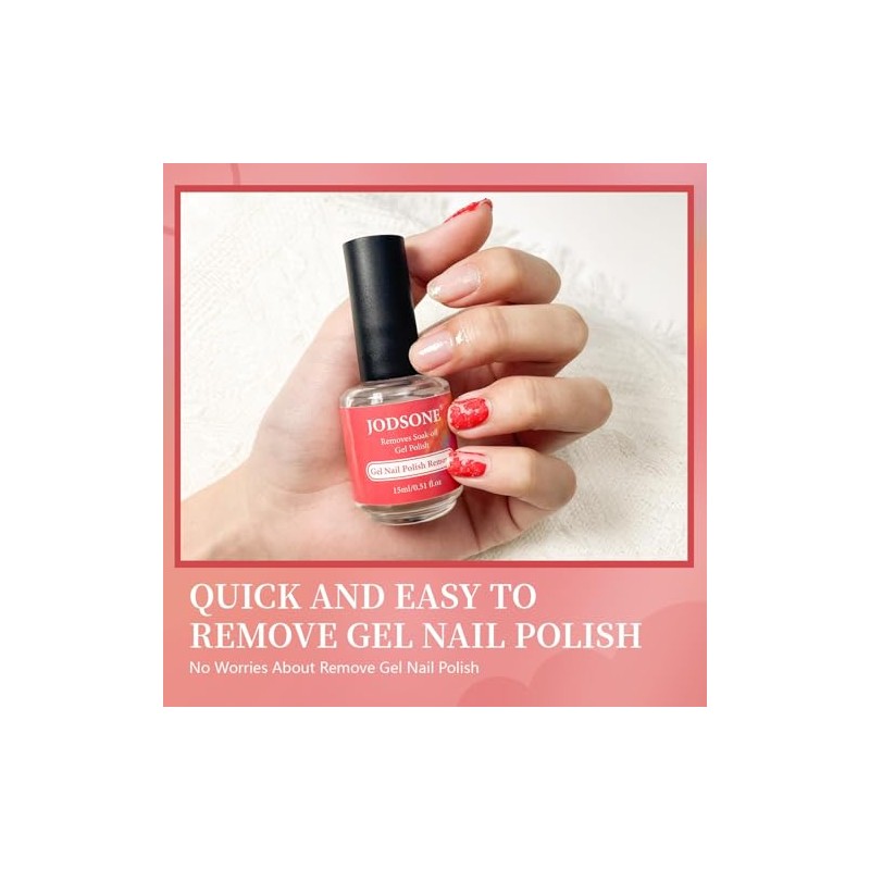 JODSONE 15ML Gel-Nagellack-Entferner Keine Notwendigkeit Einweichen oder Wickeln Gel-Entferner f√ºr