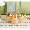 NPLUX 4 Compartment Cupcake Containers 40 Pack Cupcake Holder with