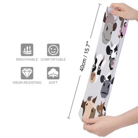 1 Pair Knee High Stockings, Long Soft Compression Crew Foot Circulation Foot Socks for Sports 15.7x3.9 in Print Cow Head Sets Seamless on Grey