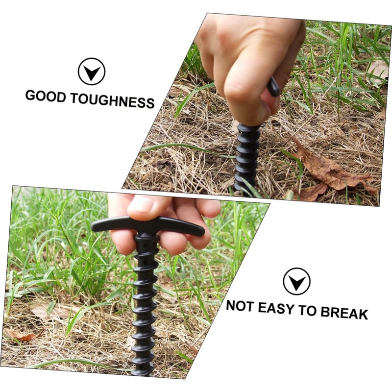 Gatuida 10Pcs Outdoor Tent Stakes Durable High Strength Nylon Pegs