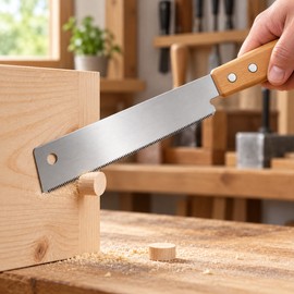Japanese Style Hand Saw for Woodworking – Flexible Pull Saw with Non-Slip Wooden Handle for DIY Cutting and Flush Cut Projects