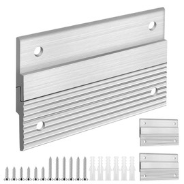 EEEKit 3 Pairs French Cleat Picture Hanger, 3.9 Inch Aluminum Z Bar Hanger, Heavy Duty Mirror Hanging Kit, Interlocking Wall Mounting Bracket for Mirror, Shelf, Panel, Whiteboard, Artwork, Frame