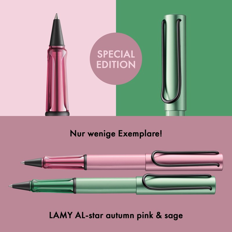 Lamy AL-star Sage Rollerball Pen - Lightweight Pen with Transparent,