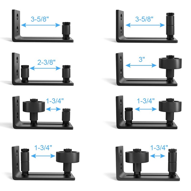ZEKOO 2 PCS Sliding Barn Door Floor Guide, Adjustable Wall