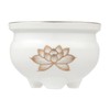White Gold Lotus Incense Burner