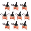 DaFuRui Waterproof Toggle Switch，10Pack 2 Position 2 Pin ON-Off Metal
