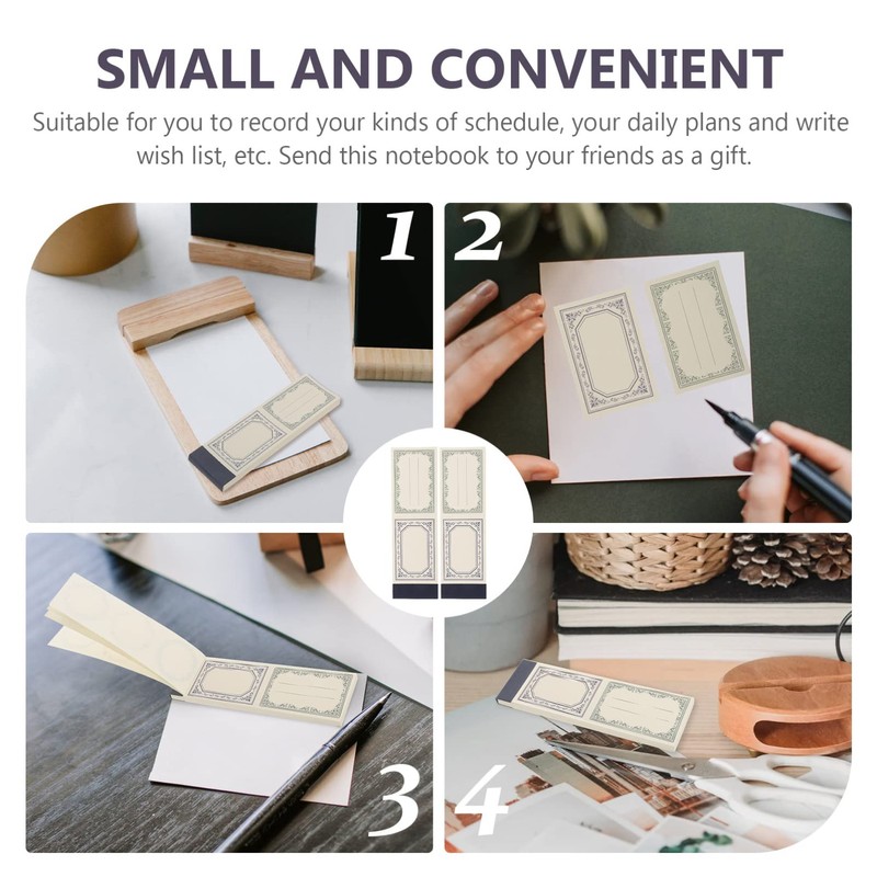 Operitacx 2pcs Notebook Writing Memo Pad Portable Note Pads Schedules
