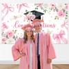 Mocsicka Pink Bow Graduate Backdrop Banner Coquette Graduation Decorations Coquette