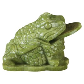 Jeonz Feng Shui Jade Money Frog with Coin in Mouth 1.1LB