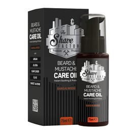 the shave factory Beard&Mustache Care Oil with Sandalwood - Premium Product For Professional Barbers and Traditional Shaving & Grooming Enthusiasts (75 ml (2.6 fl. oz))