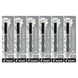 Pilot Silver Metallic Permanent, Extra Fine Point, 6- PACK Markers(41600)