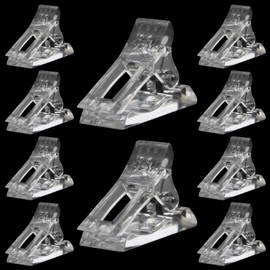 C12rtive 10 Pieces Nail Tips Clip Quick Build Nail Shapes and Nail Tips Plastic Transparent Dual Nail Shape Extension Clip Builder DIY Manicure Nail Art Tool