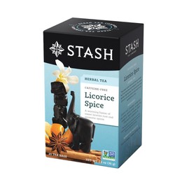 Stash Tea Licorice Spice Herbal Tea, 20 Count Box of Tea Bags Individually Wrapped in Foil (packaging may vary), Naturally Sweet Herbal Tisane, Zero Caffeine, Drink Hot or Iced