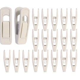 Mateda - Clips de terciopelo para colgar en los dedos, perfectos para perchas finas de terciopelo (beige, 20)