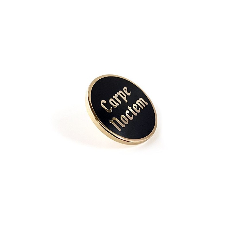 Pinsanity Carpe Noctem "Seize The Night" Gothic Enamel Lapel Pin