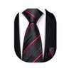 Hi-Tie Boys Ties Self Tie Silk Black and Red Striped