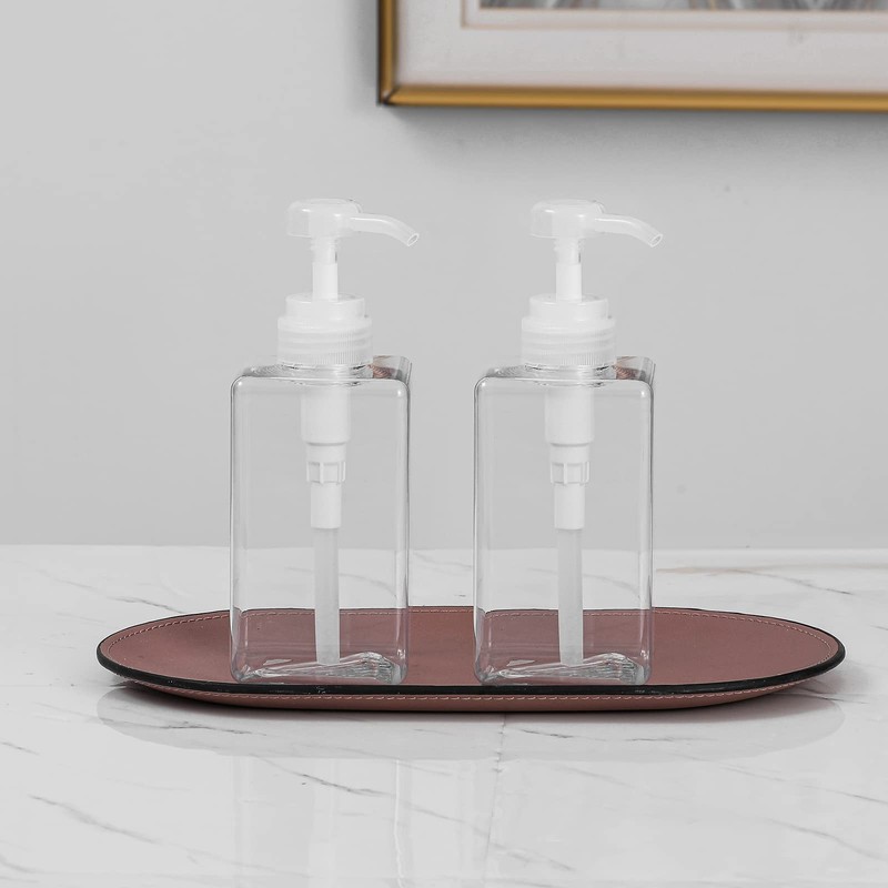 Pump Bottle, Refillable Plastic Empty Lotion Soap Dispenser Liquid Container