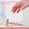 Matte Rose Gold Safety Razor for Women, Single Blade Razors