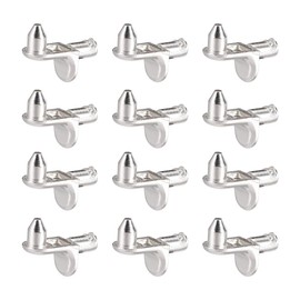 uxcell Shelf Support Peg,5mm L-Shaped Support, Furniture Cabinet Shelf,Bracket Pegs with Pin,for Kitchen Furniture Book Shelves Supplies,Silver Tone 80pcs
