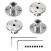 Bonsicoky 4 Pcs 6mm Rigid Flange Coupling, High Hardness Metal Axis Bearing Fittings Motor Connector, Guide Shaft Support Coupler for DIY RC Model
