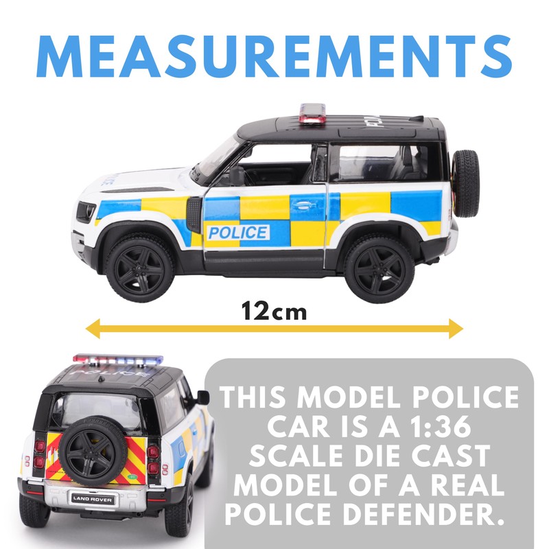 Toyland® 12cm (5") Pull Back & Go Die Cast Police