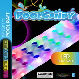 Deluxe Illuminated Pool Raft with Colored Pockets