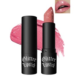 Diamond Glitter Matte Lipstick, Shiny Lip Gloss, Sparkling High Pigment Longlasting Waterproof Smudgeproof Non-Stick Cup Lipstick,Shimmer Tinted Lip Blam,Thanksgiving Makeup Gift for Women Girl-02