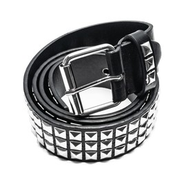 Generic Punk Studded Belt for Women Rock Threads Goth Stud Pyramid Gothic Clothing (Black), Steudded Belt, 110 CM length