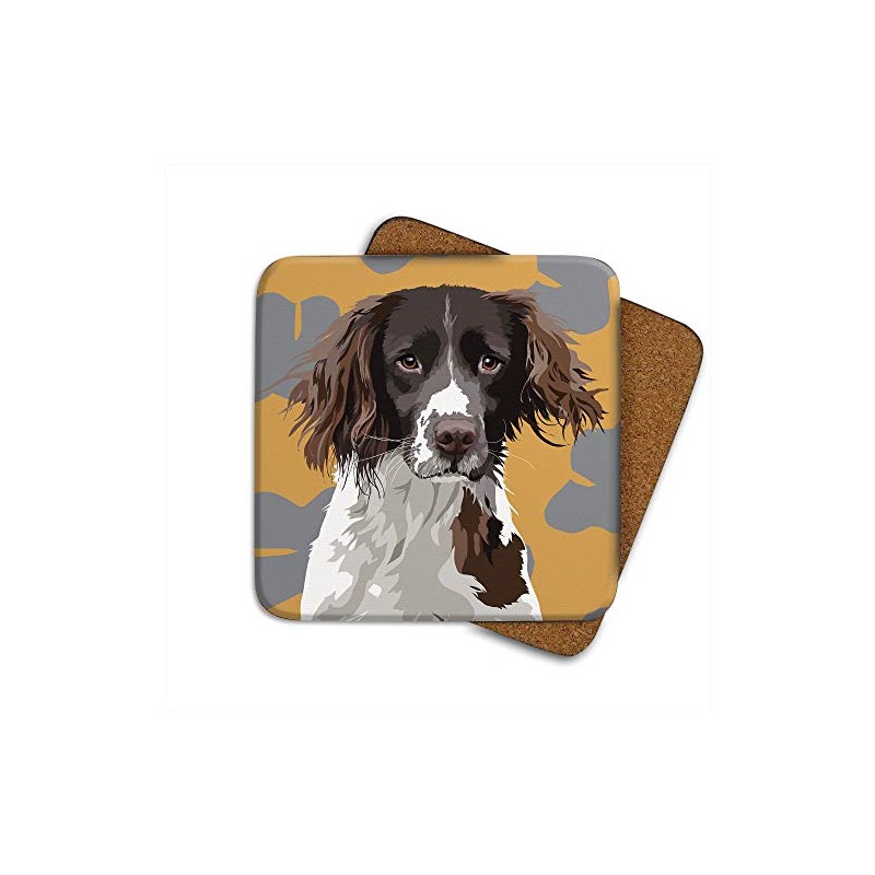 Springer Spaniel - Set of 4 Coasters - Leslie Gerry