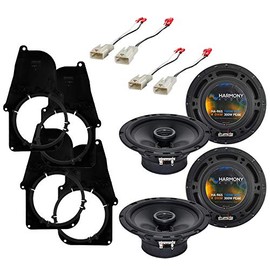 Harmony Audio Compatible with 1995-2001 Toyota Tacoma 6.5" Replacement 300W Speakers with 82-8140 Speaker Adaptor Plates, and HA-728104 Factory Speaker Replacement Harness
