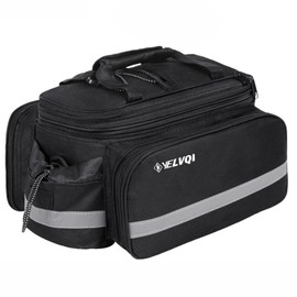 Bike Trunk Bag 16L Large Capacity Bicycle Rear Rack Bag with Waterproof Cover, Multifunction Cycling Pannier Bag for Commuting & Outdoor Riding