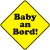 Car Sticker Baby on Board Neutral, 15 x 15 cm,
