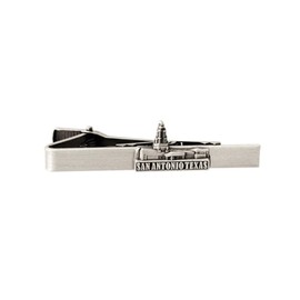 Silver Tie Clip by Ringmasters | LDS Temple Tie Clips for Men with Antique Silver Finish | Suit Accessories for Weddings, Church, & Formal Events | Versatile Tie Pin, (San Antonio Texas)