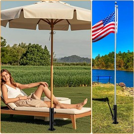 Umbrella Base Patio Umbrella Holder Sturdy Patio Umbrella Base Enhanced Deck Umbrella Mount Outdoor,Patio Umbrella Stand for Φ1.25''-Φ1.96'' Pole,Adjustable Patio Umbrella Stand Base for Garden