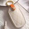 Hontumax Premium Leather 7-Button Key Fob Cover Case for Genesis
