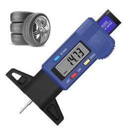 WANGCL Tyre Tread Gauge Digital Tyre Depth Gauge 0-25.4mm Tire Tread Depth Measuring Tool for Cars Trucks Motor - Blue
