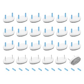 sourcing map 24Pcs Nail-on Felt Furniture Pads, Oval Felt Pads Furniture Sliders Floor Protectors for Wooden Furniture Table Sofa Chair Leg (25mm, White)