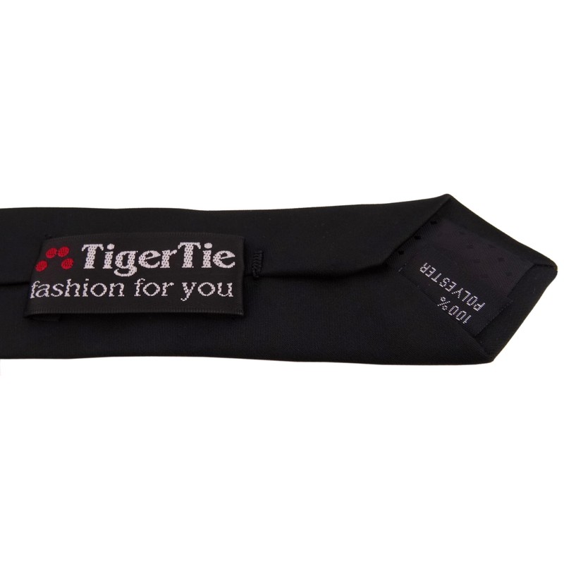 TigerTie - Slim Men's Designer Tie in Matte Black, Fine