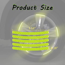 20 Pcs Car Wheel Hub Reflective Sticker, Night Reflective Safety Decoration Strip, Auto decorative reflective sticker, Waterproof Reflective Rim Sticker, Suitable for Cars, Trucks, Motorcycle