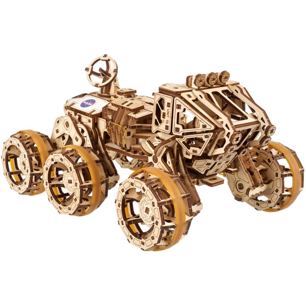 UGEARS Manned Mars Rover - Wooden Model Car Kit - 3D Wooden Models to Build for Adults - 3D Wooden Puzzle Set - All-Terrain 6x6 Drive Mars Rover Model - Ideal Gift for Space Exploration Enthusiasts