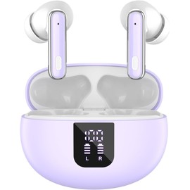 NUPLEA Wireless Earbuds, Bluetooth 5.4 Ear Buds with Multifunctional Touch Screen, ANC/ENC Noise Cancelling Headphones with 48H Playtime, Bass Stereo Sound, for Laptop, Android/iOS, Pad